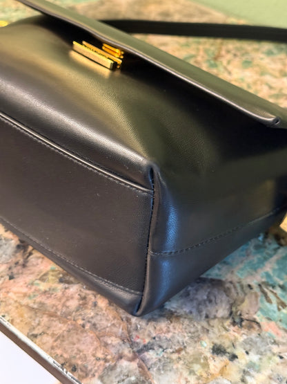 JAQUEMUS BLACK LE ROND CARRÉ SHOULDER BAG