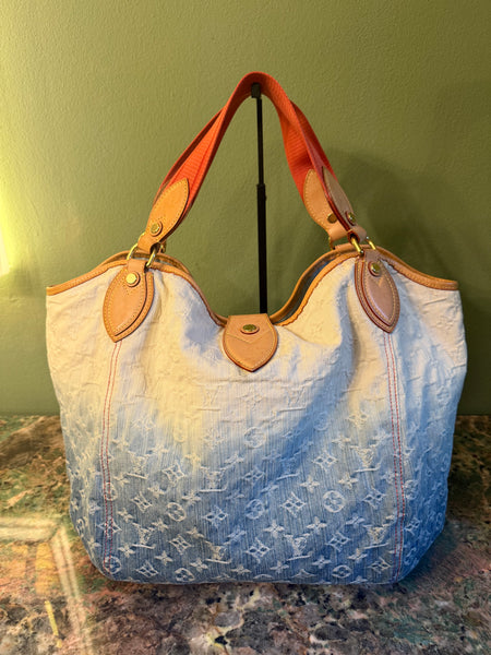 LOUIS VUITTON OMBRE MONOGRAM DENIM SUNBEAM SHOPPER TOTE