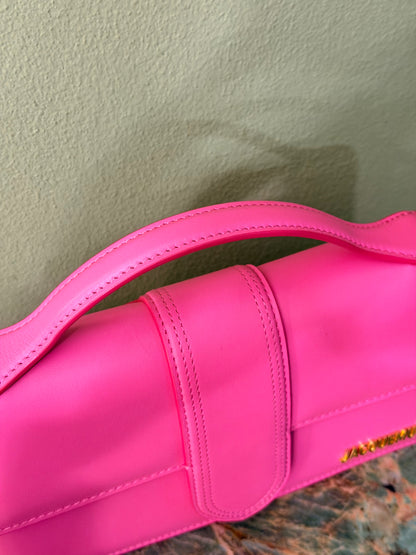 JAQUEMUS PINK LE GRAND BAMBINO CROSSBODY BAG