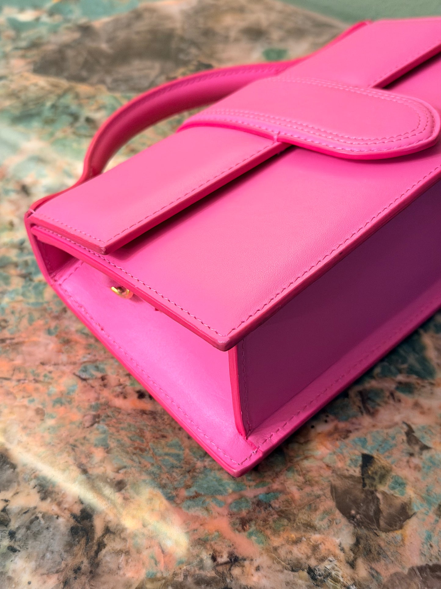 JAQUEMUS PINK LE GRAND BAMBINO CROSSBODY BAG