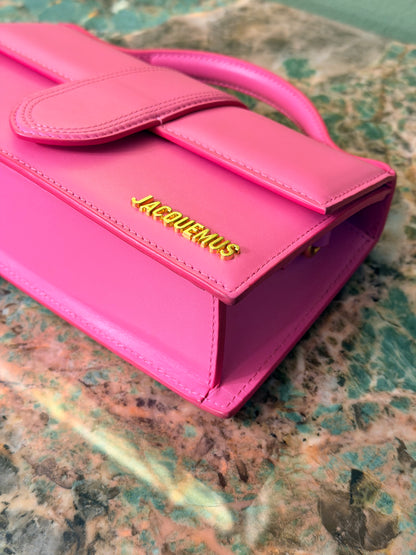 JAQUEMUS PINK LE GRAND BAMBINO CROSSBODY BAG