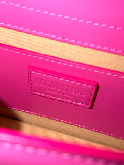 JAQUEMUS PINK LE GRAND BAMBINO CROSSBODY BAG