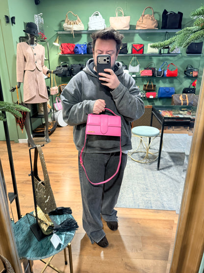 JAQUEMUS PINK LE GRAND BAMBINO CROSSBODY BAG