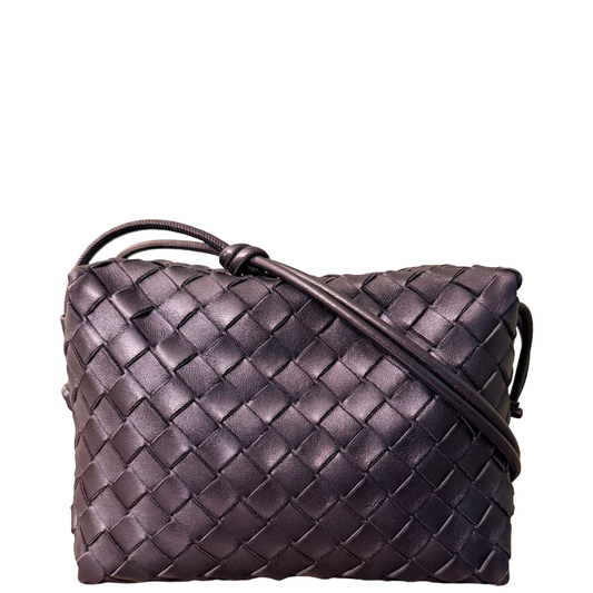 BOTTEGA VENETA BLACK SMALL LOOP CROSSBODY BAG