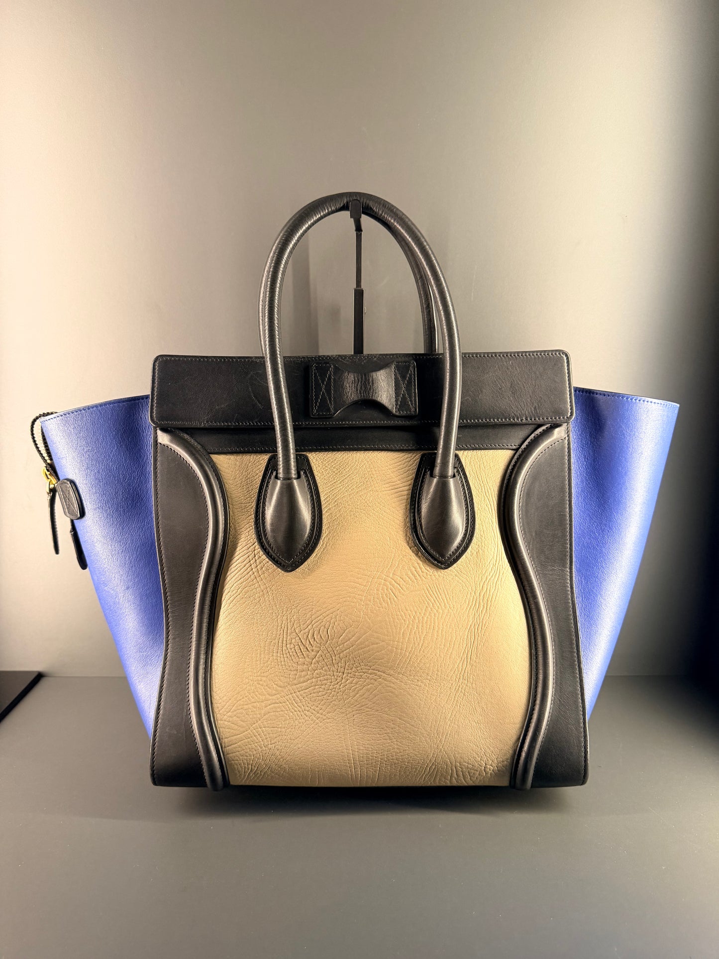 CÈLINE TRI COLOR MINI LUGGAGE TOTE BAG