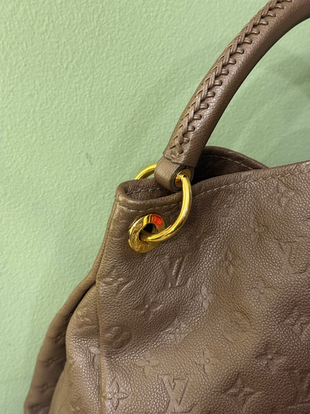 LOUIS VUITTON BROWN MONOGRAM EMPREINTE ARTSY SHOULDER BAG