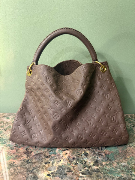 LOUIS VUITTON BROWN MONOGRAM EMPREINTE ARTSY SHOULDER BAG