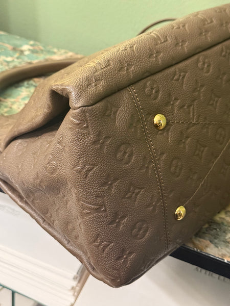 LOUIS VUITTON BROWN MONOGRAM EMPREINTE ARTSY SHOULDER BAG