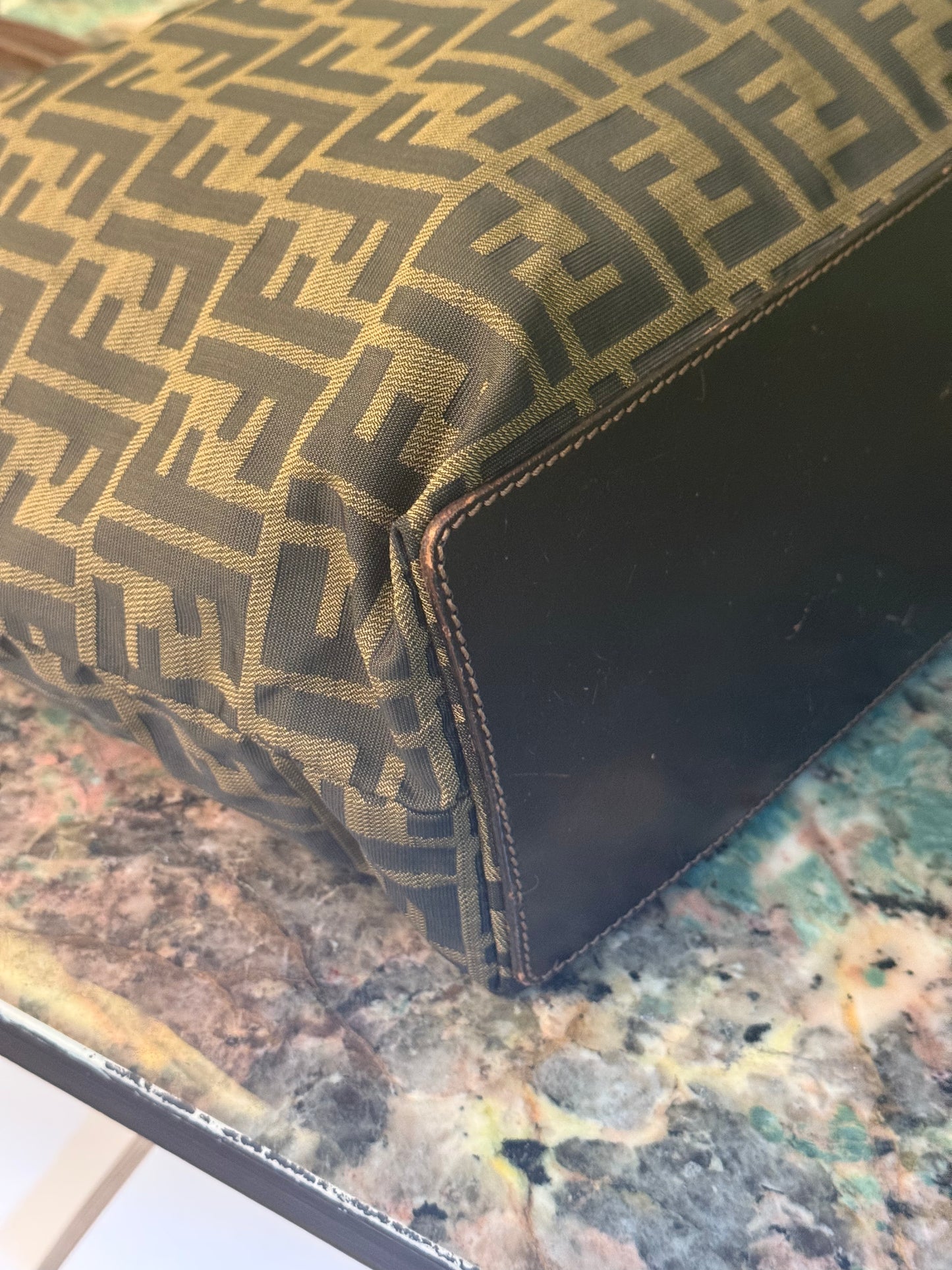 FENDI ZUCCA SMALL SHOPPING TOTE