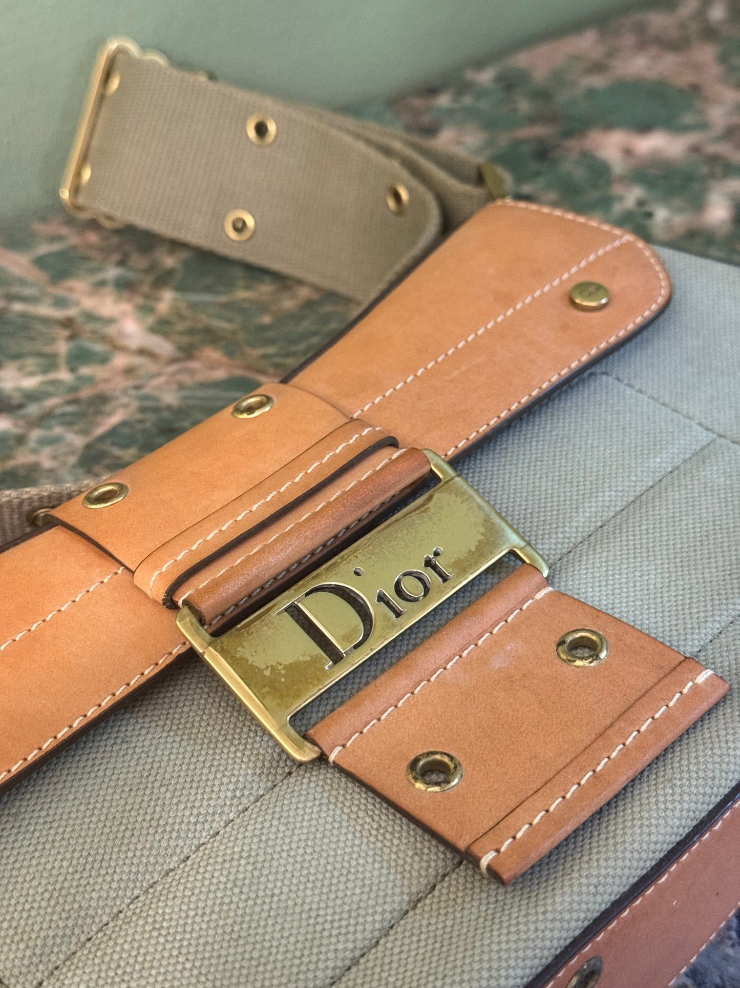 DIOR BEIGE COLUMBUS SHOULDER BAG