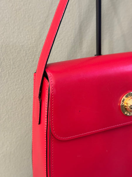 CELINE RED BOX VINTAGE SHOULDER BAG