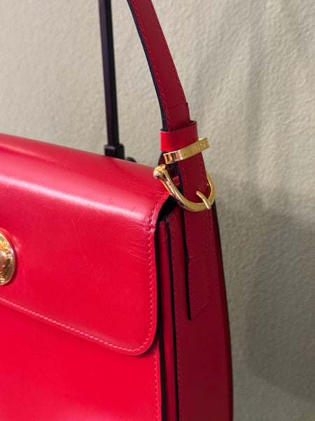 CELINE RED BOX VINTAGE SHOULDER BAG