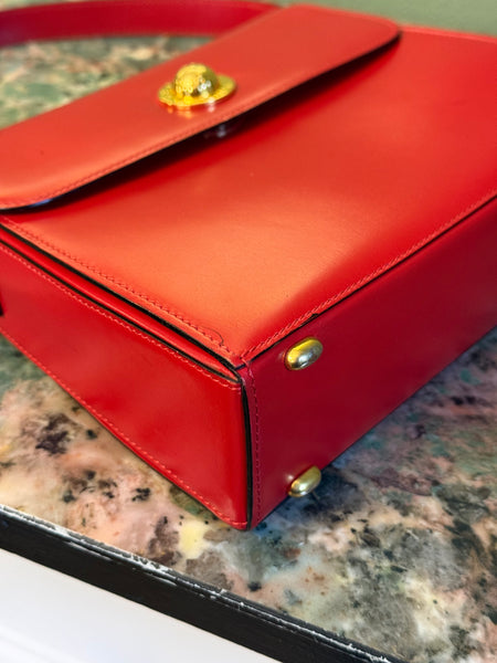 CELINE RED BOX VINTAGE SHOULDER BAG