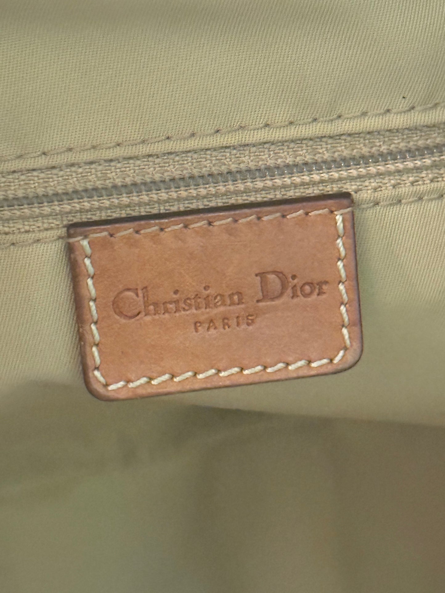 DIOR BEIGE OBLIQUE HALF MOON STREET CHIC CROSSBODY BAG