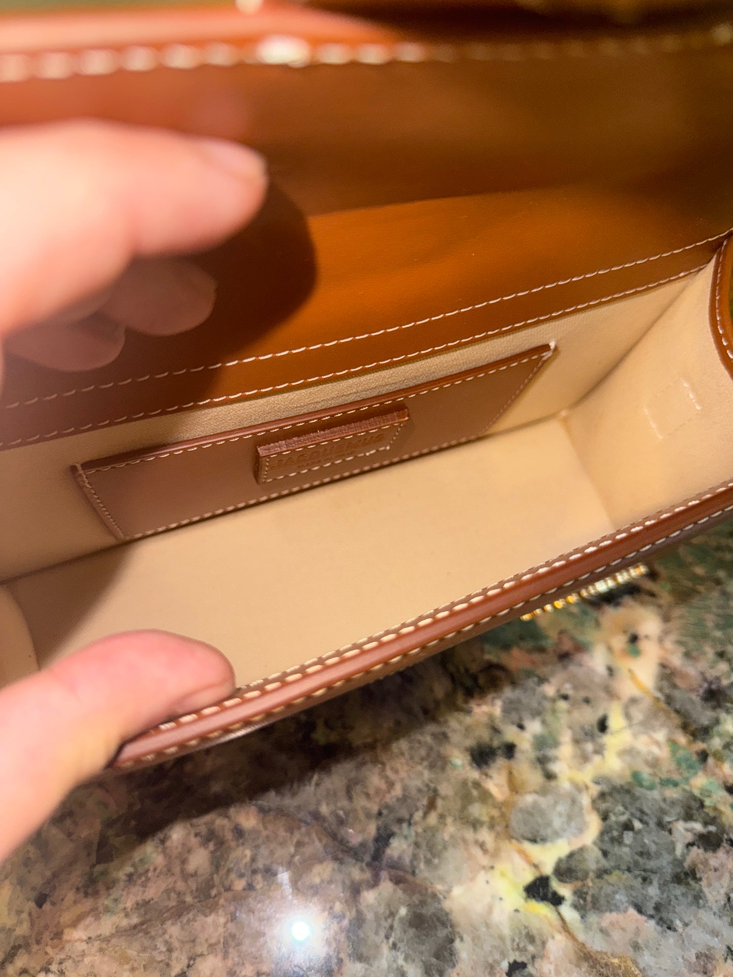 JAQUEMUS TAN LE GRAND BAMBINO CROSSBODY BAG