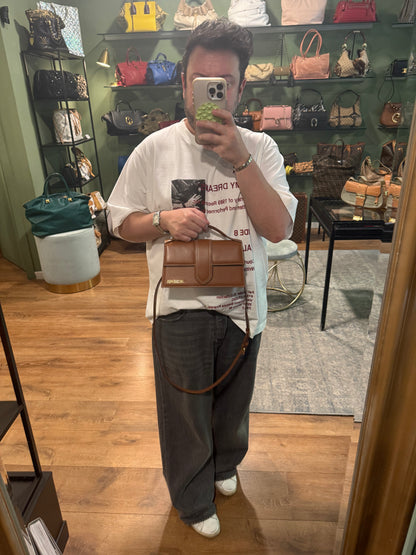 JAQUEMUS TAN LE GRAND BAMBINO CROSSBODY BAG