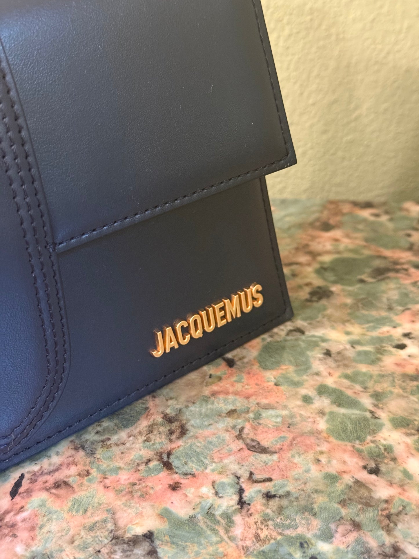 JAQUEMUS NAVY LE GRAND BAMBINO CROSSBODY BAG