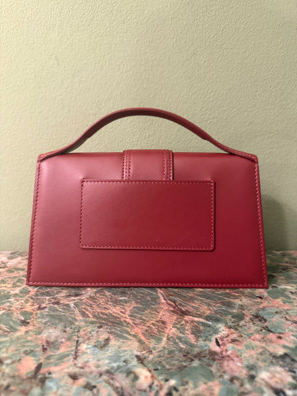 JAQUEMUS BURGUNDY LE GRAND BAMBINO CROSSBODY BAG