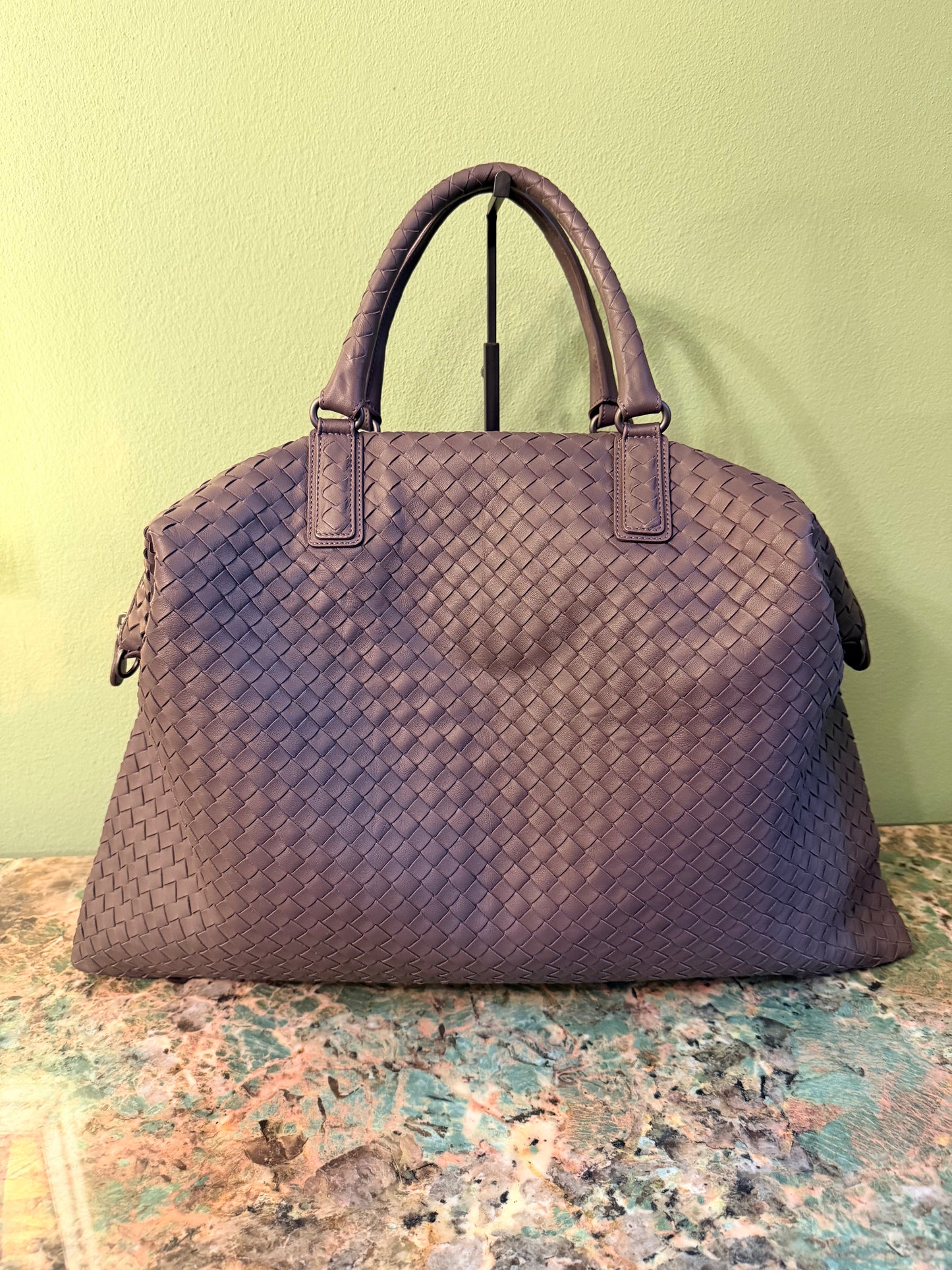 BOTTEGA VENETA GRAY LARGE CONVERTIBLE TOTE BAG