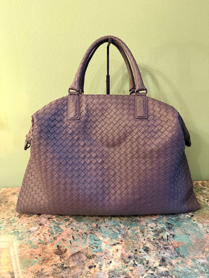 BOTTEGA VENETA GRAY LARGE CONVERTIBLE TOTE BAG