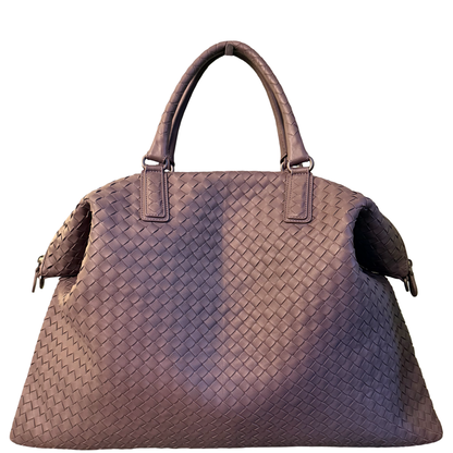 BOTTEGA VENETA GRAY LARGE CONVERTIBLE TOTE BAG