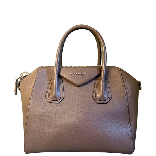 GIVENCHY SMALL GRAY ANTIGONA SHOULDER BAG