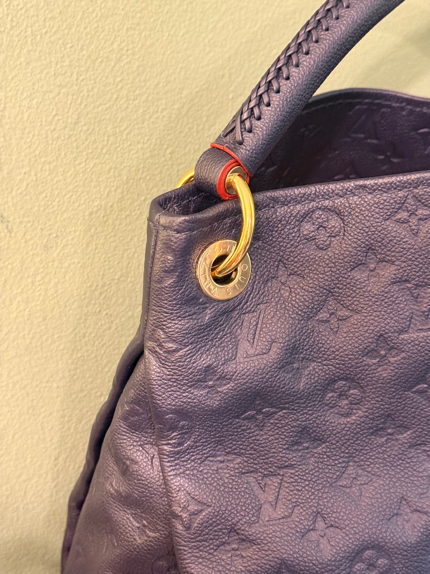 LOUIS VUITTON NAVY MONOGRAM EMPREINTE ARTSY SHOULDER BAG