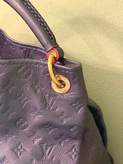 LOUIS VUITTON NAVY MONOGRAM EMPREINTE ARTSY SHOULDER BAG