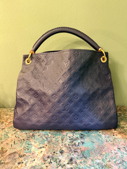 LOUIS VUITTON NAVY MONOGRAM EMPREINTE ARTSY SHOULDER BAG