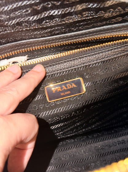 PRADA BLACK MEDIUM BOSTON HANDBAG