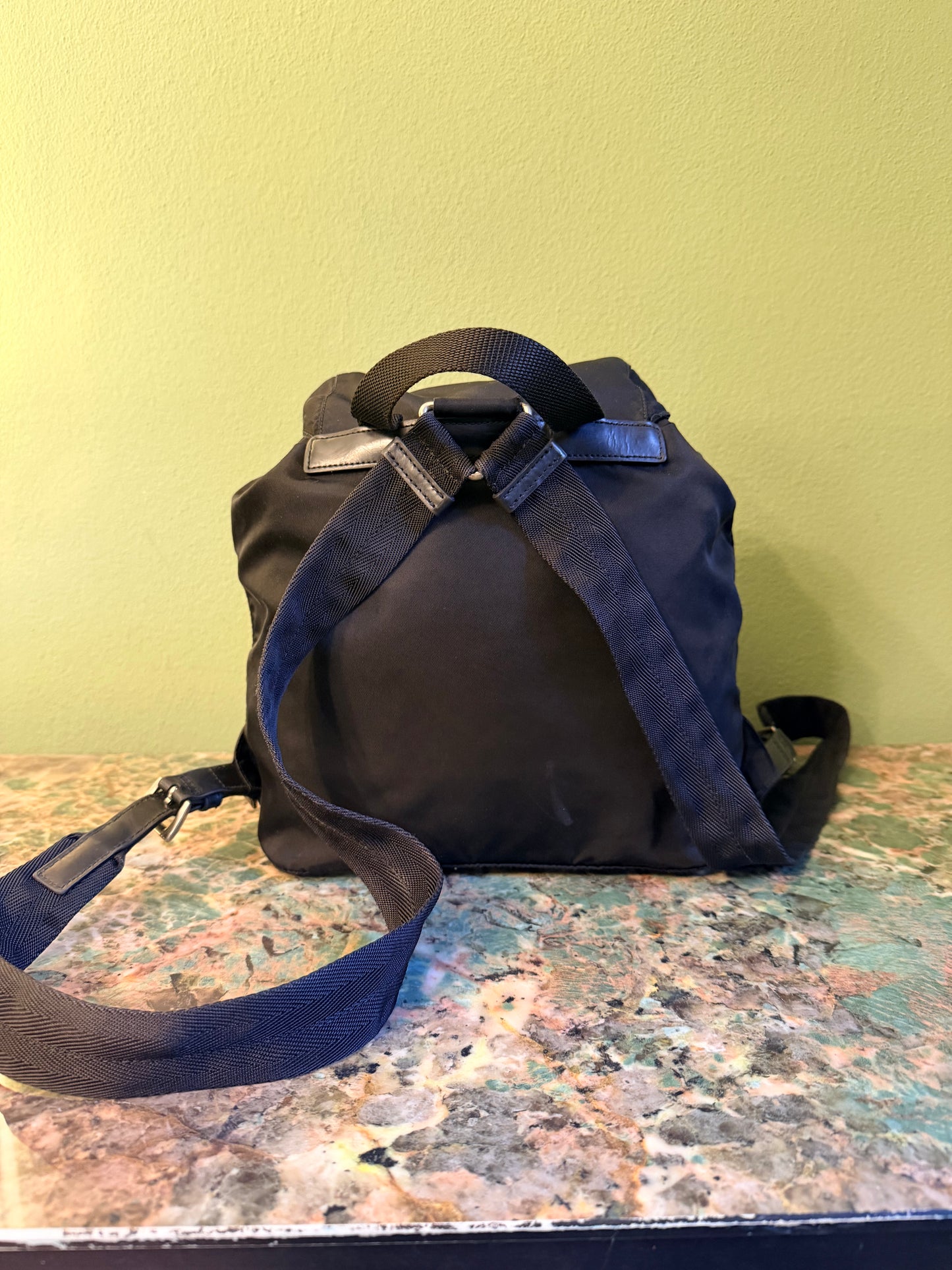 PRADA BLACK NYLON SMALL BACKPACK