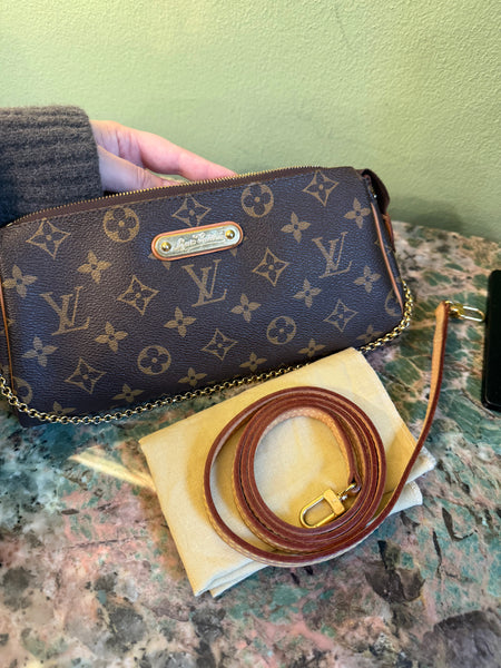 LOUIS VUITTON MONOGRAM EVA CLUTCH SHOULDER BAG