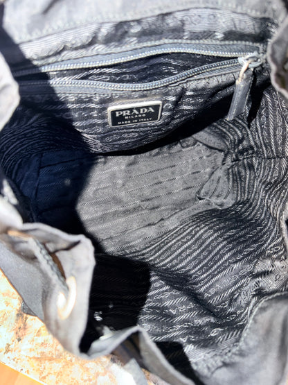 PRADA BLACK NYLON SMALL BACKPACK