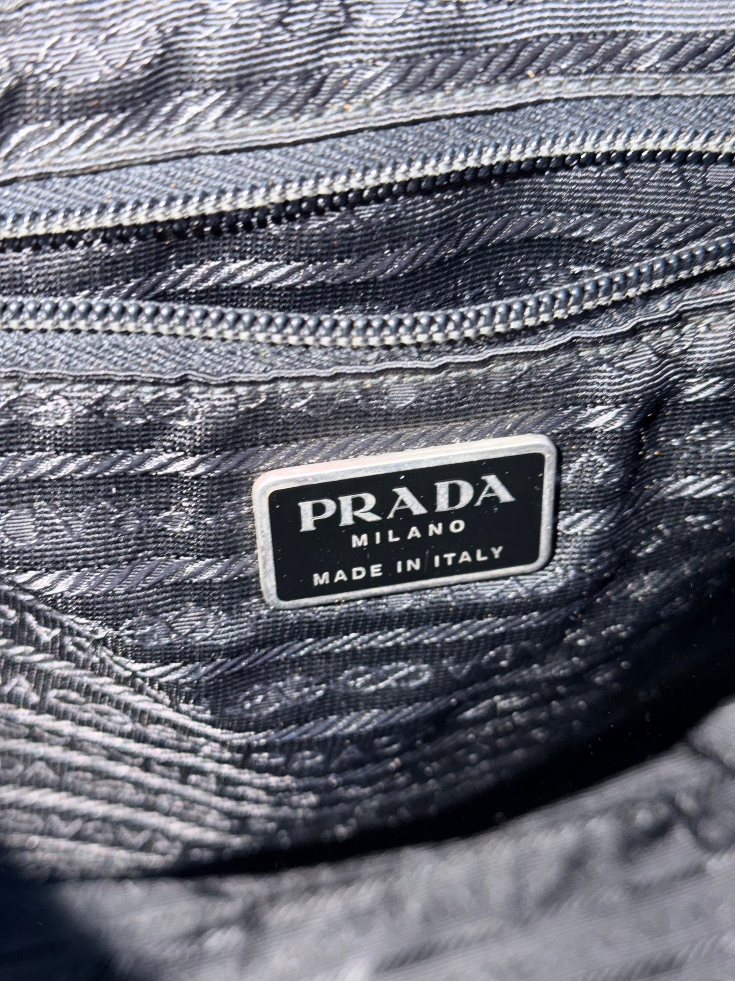 PRADA BLACK NYLON SMALL BACKPACK