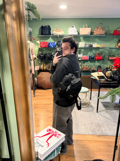 PRADA BLACK NYLON SMALL BACKPACK