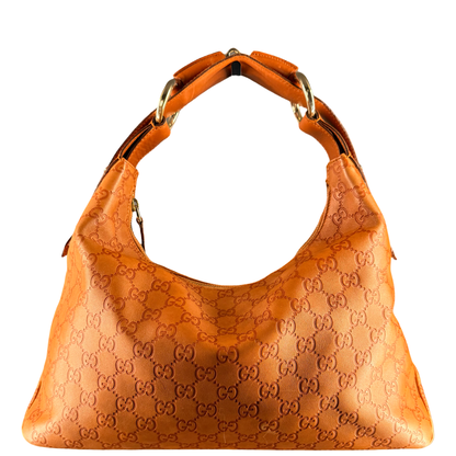GUCCI BY TOM FORD BROWN MEDIUM HORSEBIT HOBO BAG