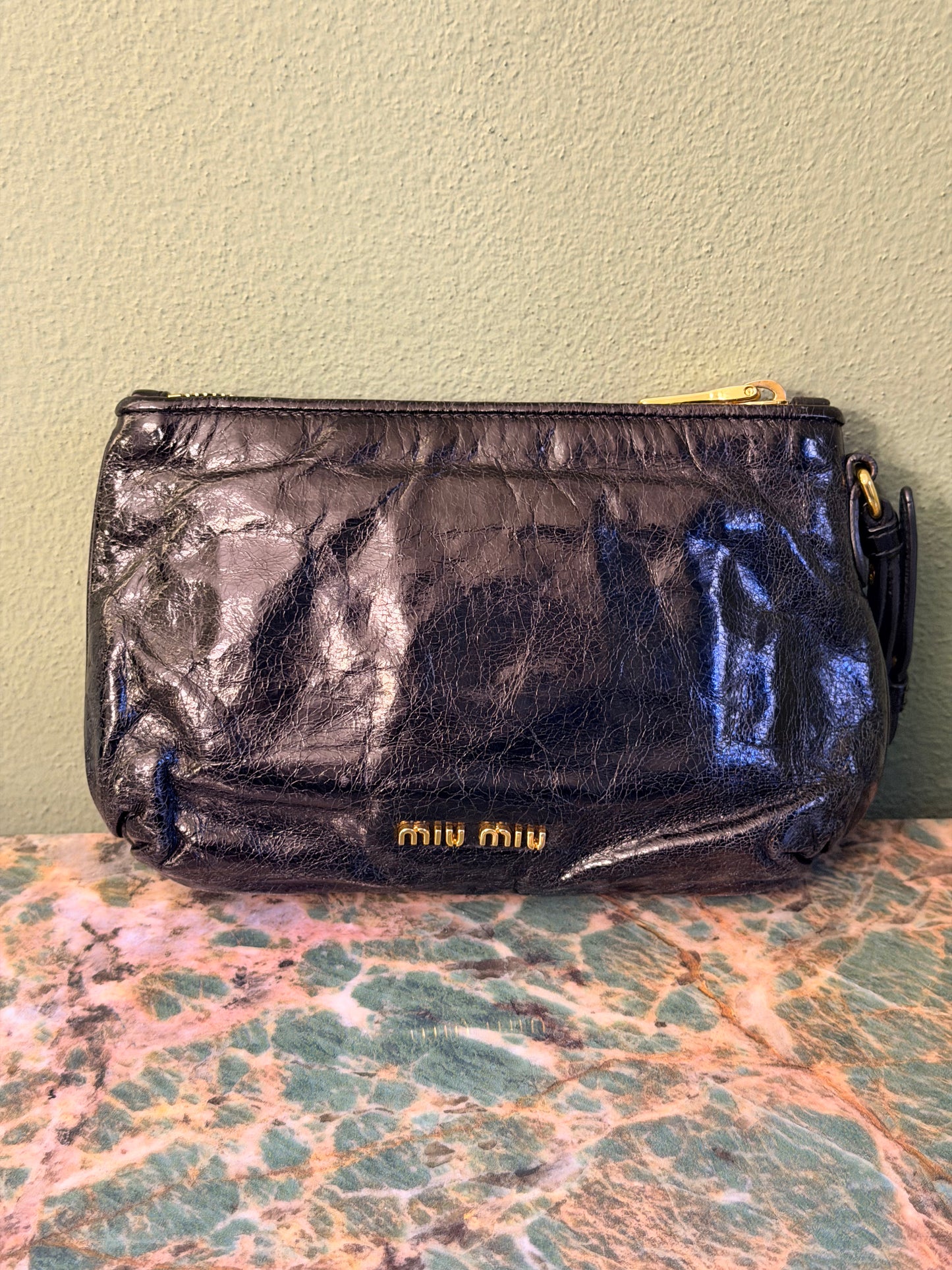 MIU MIU BLACK BOW POCHETTE