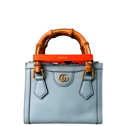 GUCCI LIGHT BLUE MINI DIANA HANDBAG