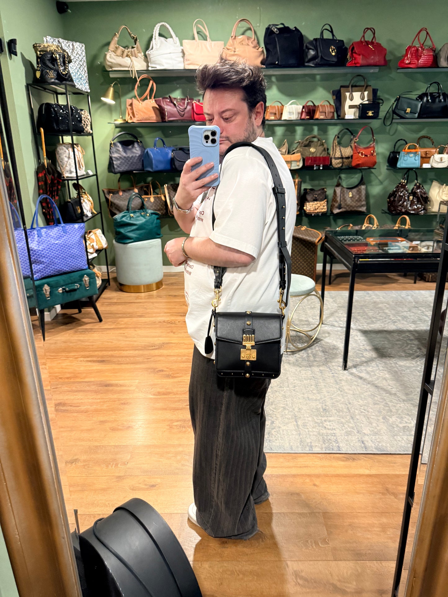 DIOR BLUE NAVY ADDICT CROSSBODY BAG
