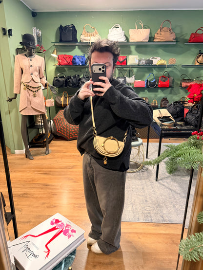 CHLOE YELLOW BUTTER NILE MINAUDIERE BRACELET CROSSBODY BAG