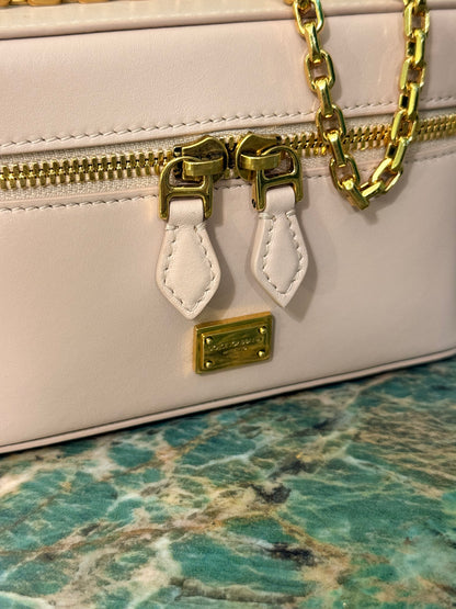 DOLCE & GABBANA PINK SICILY VANITY SHOULDER BAG