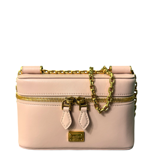 DOLCE & GABBANA PINK SICILY VANITY SHOULDER BAG