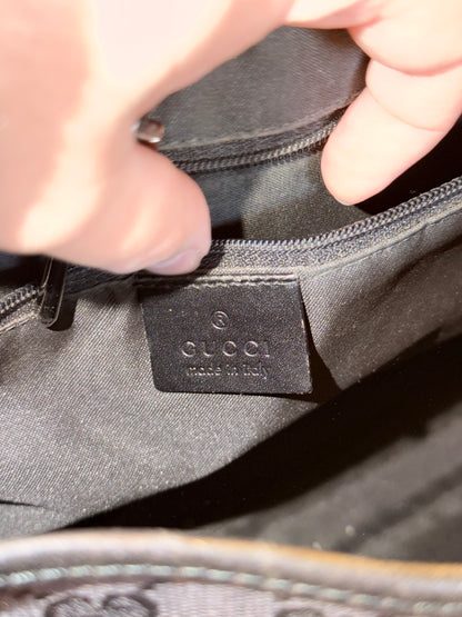 GUCCI BY TOM FORD BLACK MONOGRAM JACKIE SHOULDER BAG