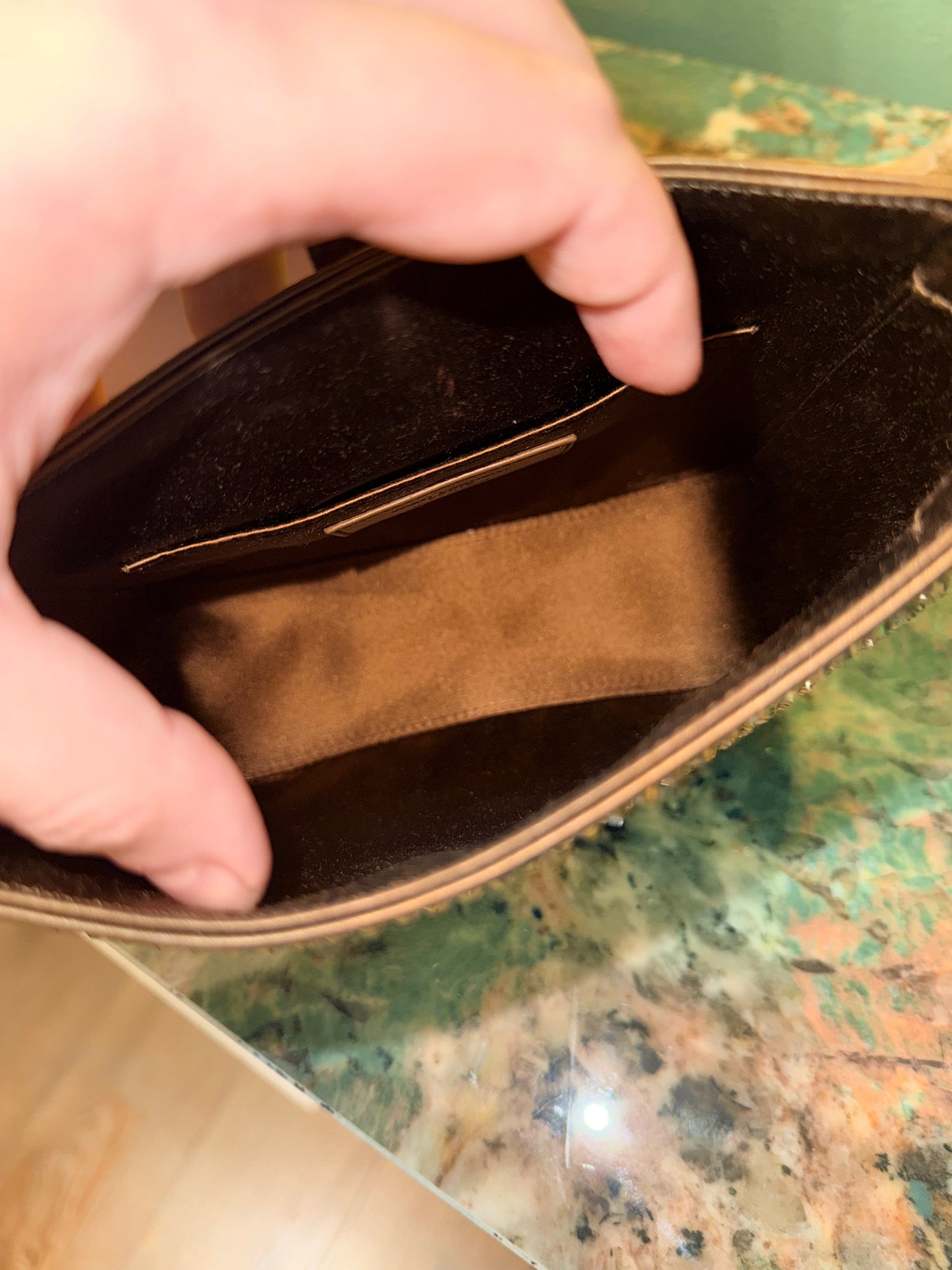 SAINT LAURENT STRASS BABY LA 5 A 7 SHOULDER BAG