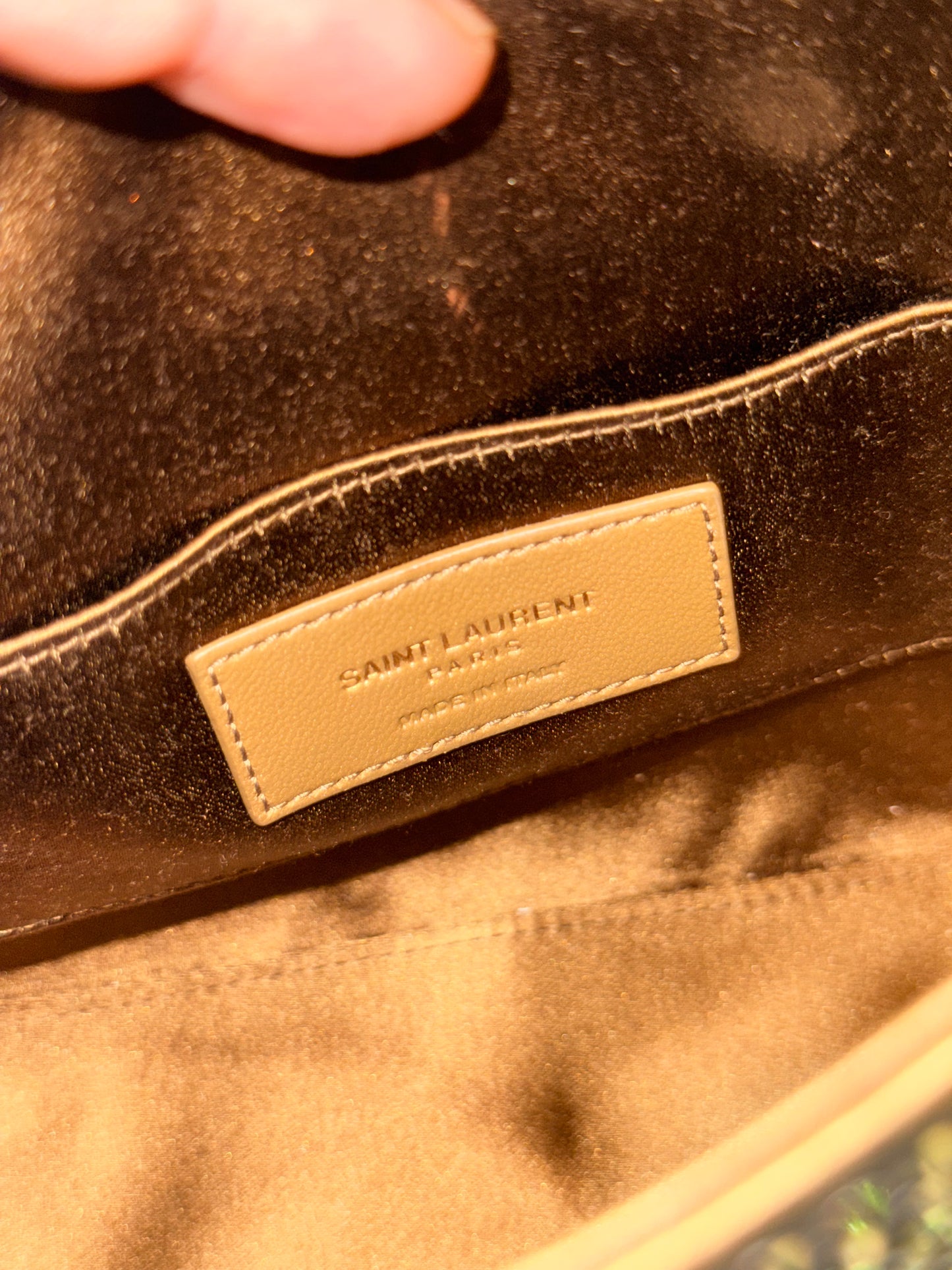 SAINT LAURENT STRASS BABY LA 5 A 7 SHOULDER BAG
