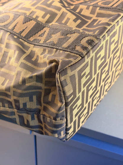 FENDI ZUCCA ROMA 1925 SHOPPING TOTE HANDBAG