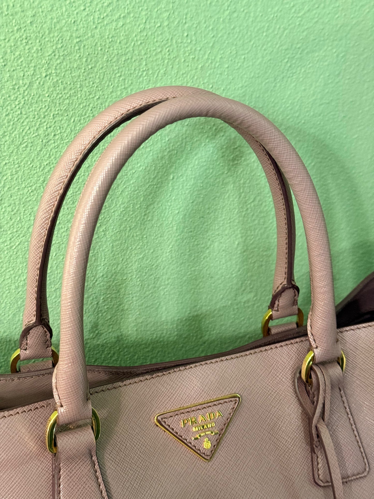 PRADA PURPLE LARGE GALLERIA HANDBAG