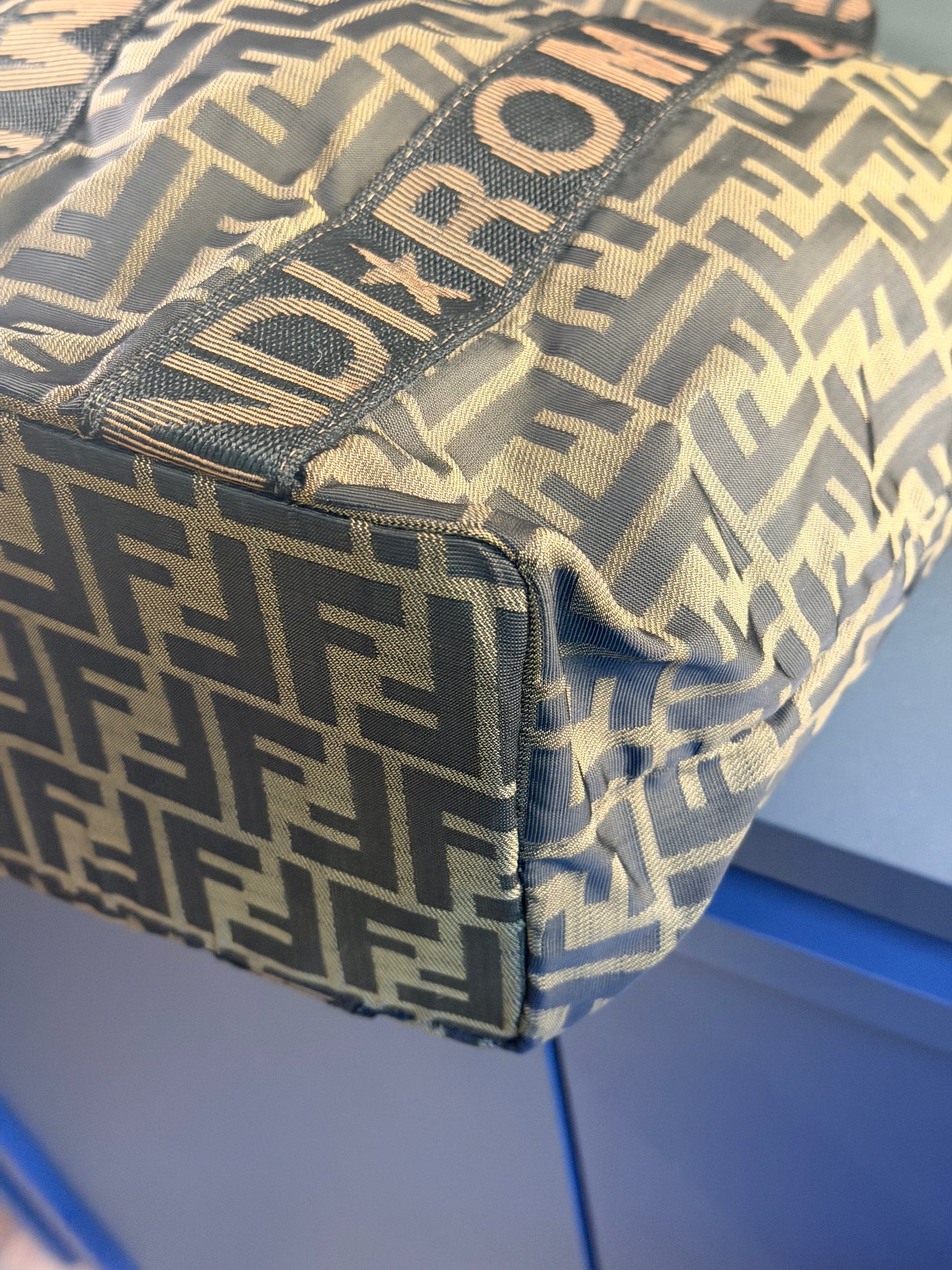 FENDI ZUCCA ROMA 1925 SHOPPING TOTE HANDBAG
