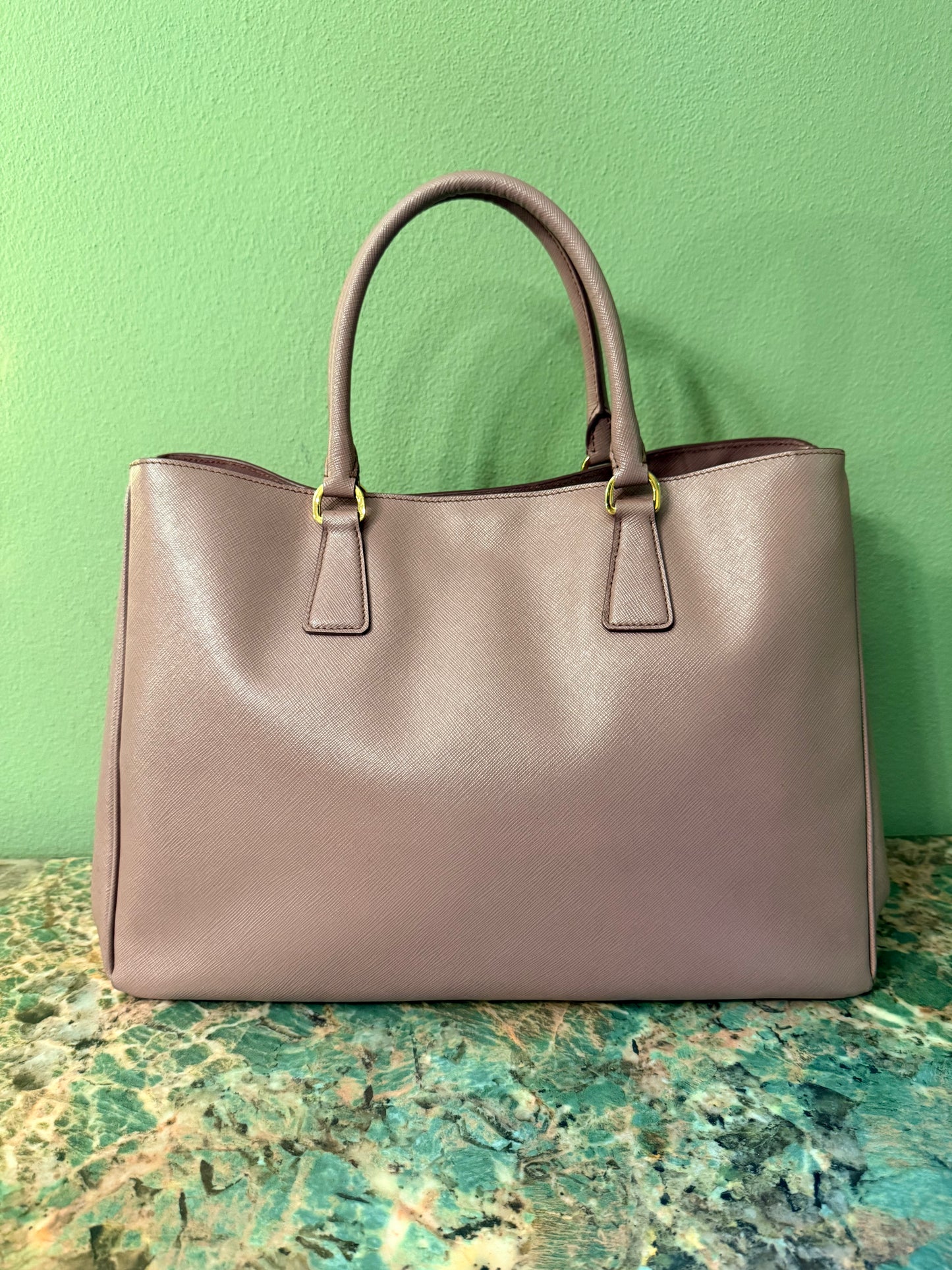 PRADA PURPLE LARGE GALLERIA HANDBAG
