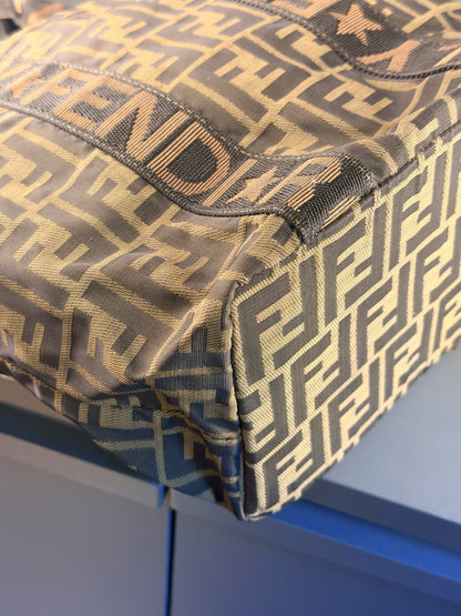 FENDI ZUCCA ROMA 1925 SHOPPING TOTE HANDBAG